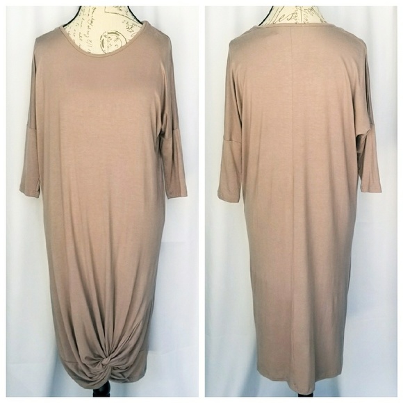 Dresses & Skirts - Be stage bottom knot tan dress